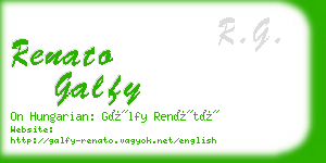 renato galfy business card